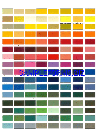 RAL Colour Chart 1